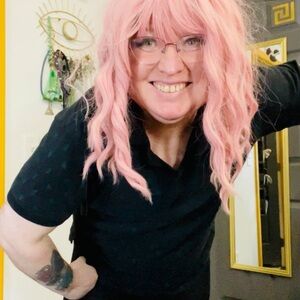 Black Polo with Green Pineapple Pattern